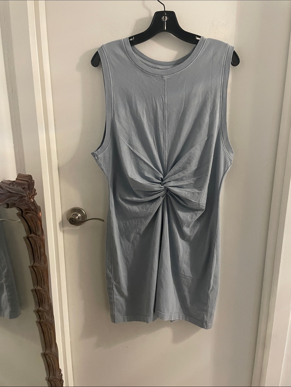 NWT  L*SPACE XL Danika Haze 100% Cotton Ruched Middle Sleeveless Dress  $99